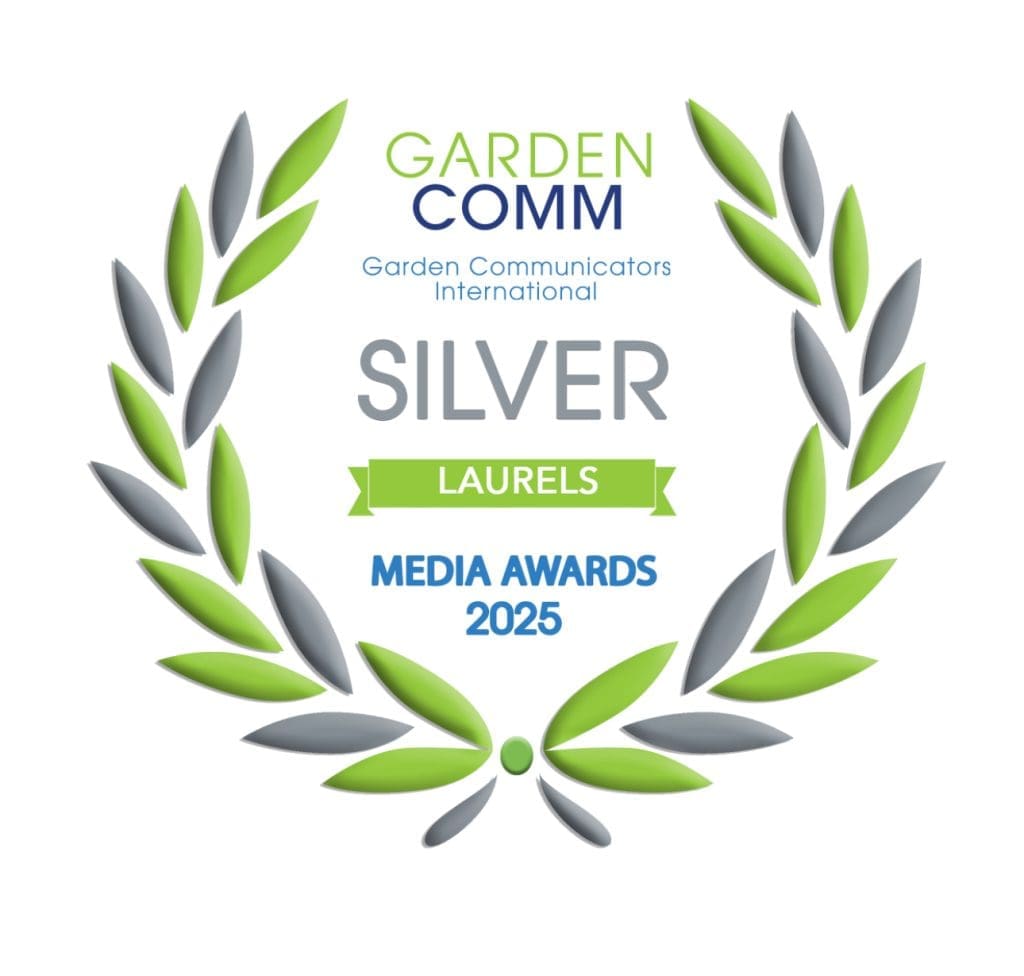 GardenComm Silver Laurels Media Awards 2025 badge awarded to Simplify Vegetable Gardening by Tony O'Neill